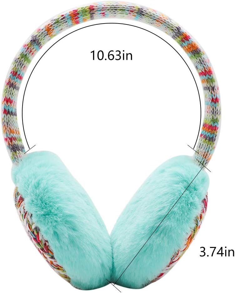 BUTITNOW Kids Knit Earmuffs Soft Plush Comfortable Winter Outdoor Ear Warmers for Boys Girls Age 4-16 Years - Image 1